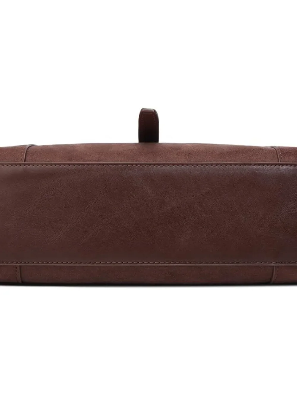 Structured Brown Hobo Shoulder Bag with Curved Silhouette